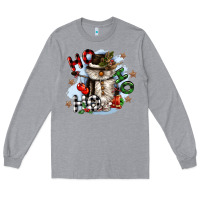 Heather Grey ho ho ho snowman gnome Long Sleeve Tee - CowGirlArtShop