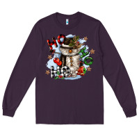 Plum ho ho ho snowman gnome Long Sleeve Tee - CowGirlArtShop