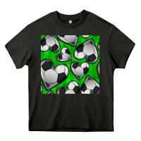 Asphalt soccer hearts seamless pattern Heavy Core Tee - BundleAndBundleShop