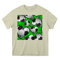 Mossy soccer hearts seamless pattern Heavy Core Tee - BundleAndBundleShop