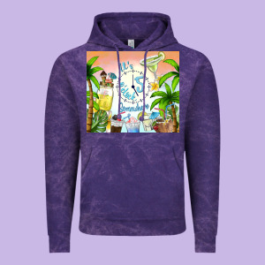 It's Five O'clock Somewhere Vintage Hoodie Designed By Tumblerdesignbyshophia