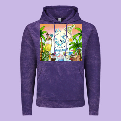 It's Five O'clock Somewhere Vintage Hoodie Designed By Tumblerdesignbyshophia