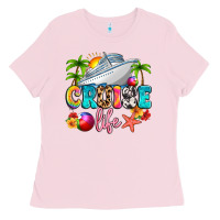 Bubblegum Pink cruise life Ladies Tee - Artiststas