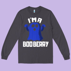 Boo Berry Halloween Funny Blueberry For Berries Fans Premium Long Sleeve Tee Designed By Lanvoart