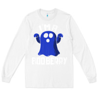White Boo Berry Halloween Funny Blueberry for Berries Fans Premium Long Sleeve Tee - lanVoArt
