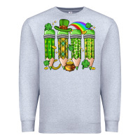 Heather Grey st. patrick's day teacher pencils Premium Sweatshirt - Artiststas