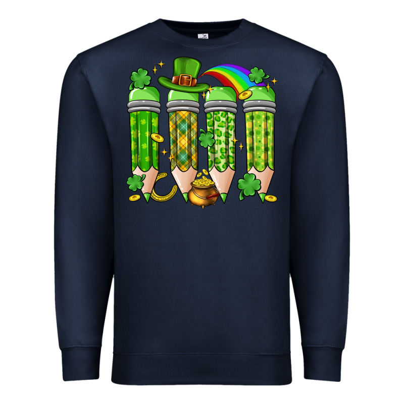 St. Patrick's Day Teacher Pencils Premium Sweatshirt by Artiststas | Teevron