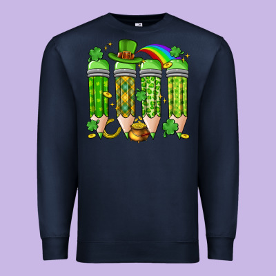 St. Patrick's Day Teacher Pencils Premium Sweatshirt Designed By Artiststas
