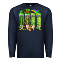 Navy st. patrick's day teacher pencils Premium Sweatshirt - Artiststas