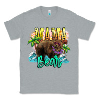 Heather Grey Mama bear summer Classic Tee - NancyCooperArtShop