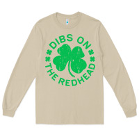 Mushroom dibs on the redhead  st patricks day Long Sleeve Tee - lanVoArt