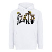 White faith over fear Heavyweight Hoodie - CowhideDigitalArt