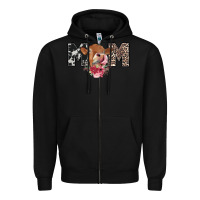 Black mom cow Zipper Hoodie - CowhideDigitalArt