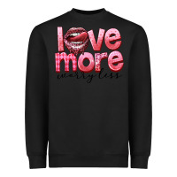 Black love more worry less Heavyweight Sweatshirt - FaDigitalArtStudio