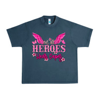 Midnight Navy Not all heroes wear capes Cancer Awareness Urban Heavy Tee - HowdyJamesFarm