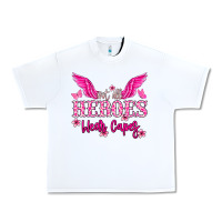 White Not all heroes wear capes Cancer Awareness Urban Heavy Tee - HowdyJamesFarm