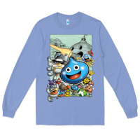 Colony Blue dragon quest slime print Long Sleeve Tee - lanVoArt