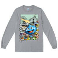 Heather Grey dragon quest slime print Long Sleeve Tee - lanVoArt