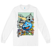 White dragon quest slime print Long Sleeve Tee - lanVoArt