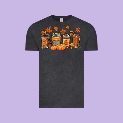 Fall Coffee Cups Vintage Tee Designed By Nancycooperartshop