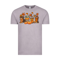 Vintage Zinc Fall coffee cups Vintage Tee - NancyCooperArtShop