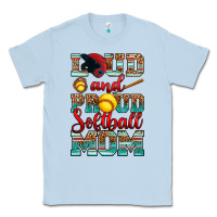 Dusty Blue loud and proud softball mom Classic Tee - RanaPortraitStore