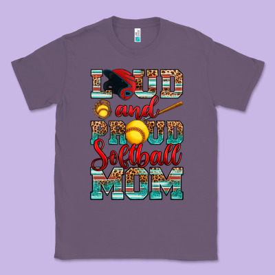 Loud And Proud Softball Mom Classic Tee Designed By Ranaportraitstore