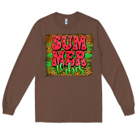 Chestnut summer vibes watermelon leopard background Long Sleeve Tee - Jasminsmagicworld