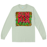 Matcha summer vibes watermelon leopard background Long Sleeve Tee - Jasminsmagicworld