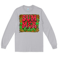 Moon Dust summer vibes watermelon leopard background Long Sleeve Tee - Jasminsmagicworld