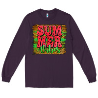 Plum summer vibes watermelon leopard background Long Sleeve Tee - Jasminsmagicworld