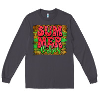 Smoke summer vibes watermelon leopard background Long Sleeve Tee - Jasminsmagicworld