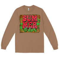 Toasted Coconut summer vibes watermelon leopard background Long Sleeve Tee - Jasminsmagicworld