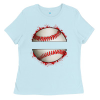 Baby Blue personalized baseball Ladies Tee - Artiststas