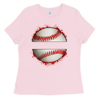 Bubblegum Pink personalized baseball Ladies Tee - Artiststas