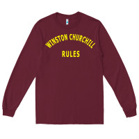 Burgundy Trending Winston Churchill Rules Long Sleeve Tee - lanVoArt