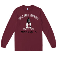 Burgundy Trending Split Rock Lighthouse Minnesota State Park Long Sleeve Tee - lanVoArt