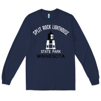 Navy Trending Split Rock Lighthouse Minnesota State Park Long Sleeve Tee - lanVoArt