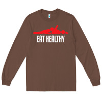 Chestnut funny eat healthy sexy tee mens rude valentine day gifts Long Sleeve Tee - lanVoArt