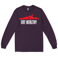 Plum funny eat healthy sexy tee mens rude valentine day gifts Long Sleeve Tee - lanVoArt