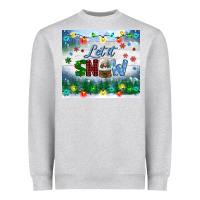 Heather Grey let it snow tumbler Heavyweight Sweatshirt - BundleAndBundleShop