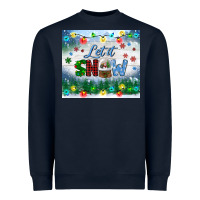 Navy let it snow tumbler Heavyweight Sweatshirt - BundleAndBundleShop