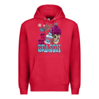Cardinal tis the season winter skull Premium Hoodie - FaDigitalArtStudio