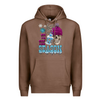 Chestnut tis the season winter skull Premium Hoodie - FaDigitalArtStudio