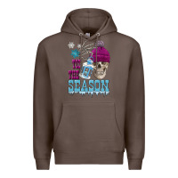 Coffee tis the season winter skull Premium Hoodie - FaDigitalArtStudio
