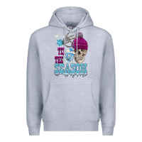 Heather Grey tis the season winter skull Premium Hoodie - FaDigitalArtStudio