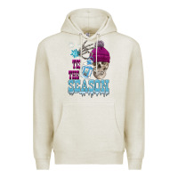 Oatmeal Heather tis the season winter skull Premium Hoodie - FaDigitalArtStudio