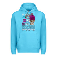 Ocean Blue tis the season winter skull Premium Hoodie - FaDigitalArtStudio