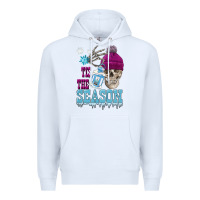 White tis the season winter skull Premium Hoodie - FaDigitalArtStudio