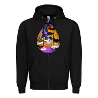 Black Hallowen Teardrop Zipper Hoodie - LillyAllenDesigns
